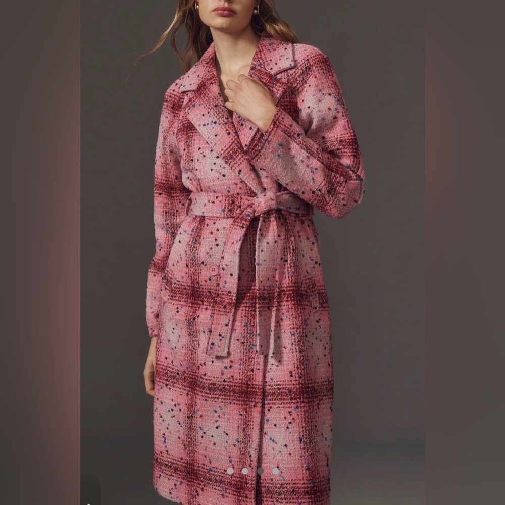 Anthropologie Avec Les Filles Confetti Belted Long Coat